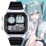 初音未來(lái)Miku手表周邊 重音teto手表電子表鬧鐘計時(shí)二次元腕表 D4417-初音未來(lái)