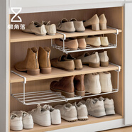 懶角落鞋架家用伸縮鞋柜分層隔板鞋托下掛置物架多功能收納架神器免安裝  【矮款加長(cháng)】下掛式分層鞋架