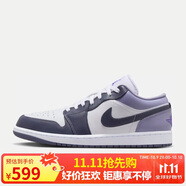耐克NIKE男子休閑鞋喬丹AJ1 JORDAN1低幫運動鞋 553558-145紫白44