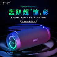 不見不散E9-PLUS無線藍(lán)牙音箱超重低音炮戶外運(yùn)動迷你便攜式小型音響可插卡插u盤車載立體聲大音量播放器黑
