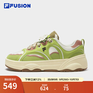 FILAFUSION斐樂(lè )潮牌 舞板鞋女鞋2025春季新款厚底休閑運動(dòng)板鞋 綠洲綠/冬日白-GW 36.5
