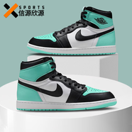 耐克（NIKE）【潮】男鞋板鞋aj1夏季中幫運(yùn)動(dòng)輕便耐磨透氣舒適休閑籃球鞋子 DZ5485-130 黑薄荷綠 41