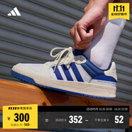 adidas ENTRAP美式校園風(fēng)運(yùn)動(dòng)板鞋少年感復(fù)古籃球鞋男女阿迪達(dá)斯 白/藍(lán)   42