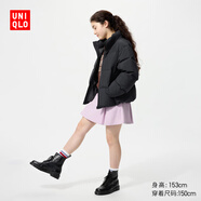 優(yōu)衣庫(kù)童裝男童女童蓬松羽絨茄克外套夾克羽絨服25秋冬新款478148 09 黑色 160