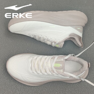 鴻星爾克跑步鞋品牌女鞋2025冬季皮面防潑水運動(dòng)鞋軟底輕便加絨紅星跑鞋女 橡芽白/珍珠奶茶【加絨保暖】 39