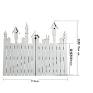實(shí)木戶(hù)外木柵欄花園木質(zhì)小房子造型圍欄做舊假鳥(niǎo)屋隔斷裝飾擺件 D組合款 中等
