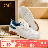 361°運(yùn)動鞋男秋冬季復(fù)古百搭厚底增高小白休閑板鞋子男672136611-10