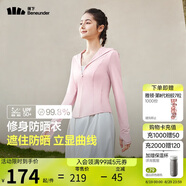 蕉下（beneunder）防曬衣女涼感修身AL11924短款辣妹防曬服女外套淺緋粉S