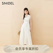 SNIDEL2025秋冬新品氣質(zhì)翻領無袖收腰A字襯衫連衣裙SWFO254018 白色 M （1）