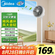 美的（Midea）家用空氣循環(huán)扇電風(fēng)扇落地式節能柔風(fēng)小風(fēng)扇/大風(fēng)力強風(fēng)臺式臥室輕音臺扇/香薰搖頭落地扇 GAH20AC