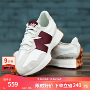 NEW BALANCE NB327官方休閑鞋女鞋秋冬復(fù)古增高鞋潮流百搭低幫輕便軟底運(yùn)動(dòng)鞋 灰色/米白/酒紅 WS327KA 39 (腳長(zhǎng)25cm)