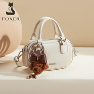 金狐貍（FOXER）女士包包女包大容量保齡球包單肩包斜挎包手提包教師節生日禮物