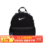 耐克NIKE大童雙肩包書包BRASILIA JDI休閑包DR6091-010黑色小碼