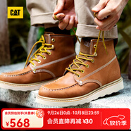CAT卡特馬丁靴工裝靴子男鞋牛皮戶外美式復(fù)古機(jī)車靴P721411M3EDC36 棕黃 40