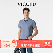威可多（VICUTU）【everPolo二代】男士短袖商務(wù)T恤polo衫淺藍(lán)180/100B