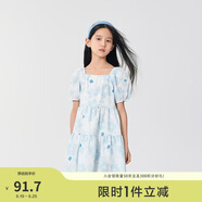巴拉巴拉女童夏裝連衣裙24中大童甜美裙子泡泡袖202224111040