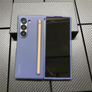 三星（SAMSUNG）限量優(yōu)惠券三星ZFold6手機(jī)殼帶Spen觸控筆防摔簡約折疊屏前后殼 藍(lán)色三星LOGO 帶原裝Spen纖巧筆 三星GalaxyZFold6