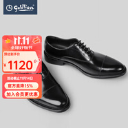 金利來(lái)（Goldlion）韓版三接頭牛皮鞋時(shí)尚系帶牛津鞋宴會(huì )婚鞋商務(wù)正裝皮鞋子 黑色-99K7 42