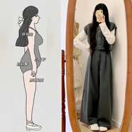 凡客誠品秋冬灰色馬甲三件套裝女2025春季小個(gè)子減齡穿搭一整套感褲子 三件套【輕熟風(fēng)港味復(fù)古chic/小 M 【80-100斤】
