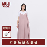 無印良品（MUJI） IDEE 女式 平紋 吊帶連衣裙 女裝裙子 25年夏季 連身裙 GA43CC5S 煙熏粉色 M （155/80A）