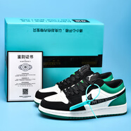 AJaj男鞋黑綠腳趾限量版籃球鞋男低幫板鞋旗艦耐磨運動(dòng)鞋aj1女 黑綠腳趾【男女同款】 36