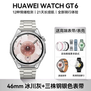 華為（HUAWEI）WATCH GT 6智能手表華為熱款藍牙電話(huà)GT6pro腕表運動(dòng)男女款官方華為GT5 【尊享升級】華為GT6【冰川灰】送三株鋼銀色表帶 適合120-210毫米腕圍