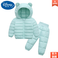 迪士尼（Disney）棉衣小孩冬裝衣服寶寶輕薄兒童羽絨棉外套男女小童棉襖冬 旗 艦官 方淺綠色（套裝） 旗 艦官 方80cm