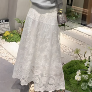 她意美2025開春搭配一整套重工釘珠設(shè)計(jì)感蕾絲邊套頭衛(wèi)衣網(wǎng)紗半身裙套裝 白色半身裙 均碼 S【建議85-100斤左右】