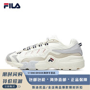 斐樂（FILA）掠奪者跑步鞋男女輕便運動鞋2025夏季新款厚底休閑老爹鞋 男款香草冰/灰色-vl 40