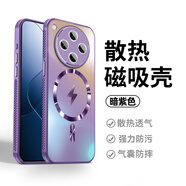 OPPO【品質(zhì)原裝】find x8pro鏡頭全包感外殼保護套磨砂男女士高端后外 【暗紫色】磁吸充電散熱透氣氣囊防摔鏡頭保護 OPPO_Find_X8
