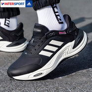 阿迪達斯（adidas）男鞋跑步鞋 2025冬季新款暖風(fēng)緩震跑鞋耐磨輕便低幫休閑鞋運動(dòng)鞋 黑白色/暖風(fēng)系列/現貨速發(fā) 41 (內長(cháng)255mm)
