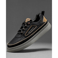 紅蜻蜓斷碼男鞋撿漏運動(dòng)休閑鞋男士潮鞋時(shí)尚百搭小白板鞋 JJ22318049黑色 40