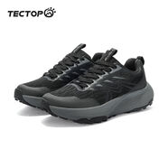 探拓（TECTOP）山系戶(hù)外越野跑鞋男登山徒步防滑耐磨透氣輕便緩震運動(dòng)跑步鞋 39 16 深灰_經(jīng)典黑