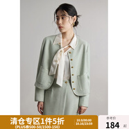 獨(dú)束大碼女裝法式小香風(fēng)通勤套裝秋裝新款微胖mm簡約氣質(zhì)時(shí)尚套裝 外套 M