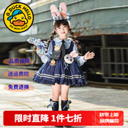 G.DUCKKIDS洛麗塔公主裙女童連衣裙夏季朱迪兒童裙子兔子警官生日蓬蓬裙春秋 2820【春秋款】裙子+領(lǐng)帶包包腰帶兔子 140 尺碼9~10歲【130-140cm】