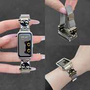 原裝適用于 于華為10手環(huán)表帶9舒適band8nfc版金屬7米蘭6磁吸6pro 【幸運貓】米蘭尼斯表帶+鑲鉆殼 于 于榮耀手環(huán)9/10【通用NFC版】