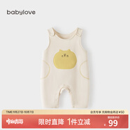 babylove寶寶背帶褲春秋外穿連體褲超萌可愛(ài)休閑長(zhǎng)褲洋氣嬰兒褲子 肥臉喵 90