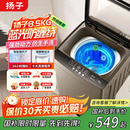 揚子洗衣機8.5KG智能風(fēng)干防纏繞藍(lán)光洗滌全自動洗衣機家用藍(lán)光大容量波輪洗脫一體機XQB85-6165A