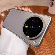 vivo【品質(zhì)原裝】適用vivox200pro手機殼x200新款磨砂帶鏡頭膜x100簡(jiǎn) 【菱形金屬鏡圈-鈦灰色】凌盾PC背板磨砂殼 vivo_X200_Pro