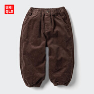 優(yōu)衣庫嬰幼兒寶寶燈芯絨長(cháng)褲/寬松休閑褲褲子25秋冬新款478838 38 深褐色 100
