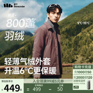 蕉下（beneunder）氣絨服男襯衫外套可翻領(lǐng)戶(hù)外休閑通勤 夾克外套CL237秋巖棕3XL