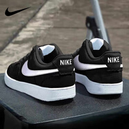 耐克（NIKE）男鞋板鞋 2025新款秋季時尚運動鞋舒適耐磨低幫運動休閑鞋滑板鞋 COURT VISION/黑色白勾 42