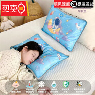 接運貓夏季兒童涼爽冰絲枕套4060可愛(ài)卡通單人學(xué)生夏天枕頭套 A類(lèi)雙面冰絲-宇航員涼而不冰 40x60cm一只單枕套告別悶熱 40x60cm一只單枕套告別悶熱