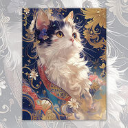MPPMCK感diy數字油畫(huà)敦煌萌貓2025新款丙烯顏料小尺寸手繪填充涂色 敦煌萌貓2 20*30cm0基礎可繪畫(huà)