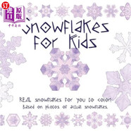 海外直訂Snowflake for Kids: Real Snowflakes for You to Color! Based on Photos  孩子們的雪花：真正的雪花給你上色！根據(jù)實(shí)際雪花的照