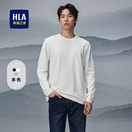 HLA海瀾之家長袖T恤男秋季經(jīng)典圓領(lǐng)套頭衫男國風潮流純色衛(wèi)衣男服裝 漂白24 L 175/92A