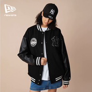 NEW ERA紐亦華MLB棉服男女情侶NY夾克棒球服保暖外套 14117431-黑色 2XL