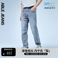 ABLE JEANS【直筒滑板褲】25夏季新款男士寬松休閑牛仔褲801684 深煙灰 31 /32