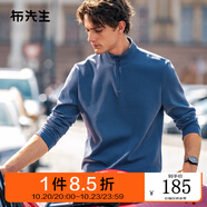 布先生熱膽半高領(lǐng)拉鏈半門襟加厚T男2025春秋軟糯親膚T恤KT15771 牛仔藍 3XL (190)