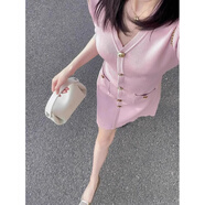阿瑪施 AMASS哥弟適用法國(guó)經(jīng)典優(yōu)雅Look小香粉紅色的婦女夏季2025新風(fēng)格 粉色 S